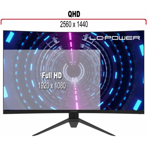Monitor 31.5" LC Power LC-M32-QHD-165-C-V2 QHD, 2560x1440, 165Hz, VA Panel, Curved (1500R) 2xDP/1xHDMI, Audio out slika 7