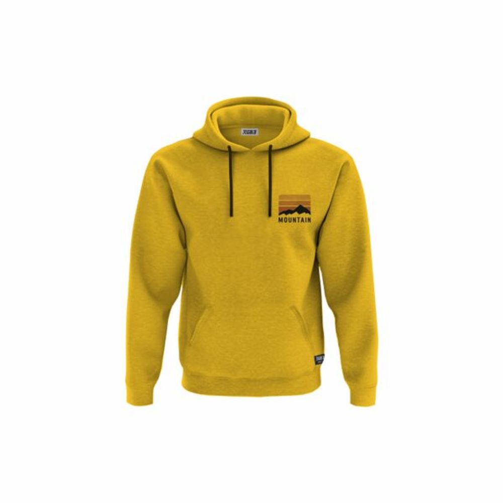 XGB3 Duks sa kapuljačom i džepom Mountain Minimalist Tee Yellow slika 1