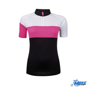 Force Majica kratkih rukava za biciklizam View Lady Black/White/Pink