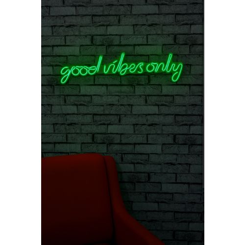 Wallity Ukrasna plastična LED rasvjeta, Good Vibes Only - Green slika 2