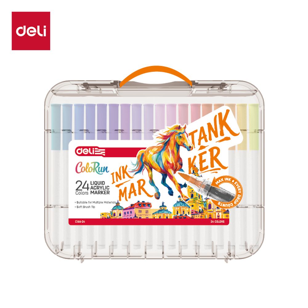 AKRILNI MARKERI DELI 1/24 SA ČETKICOM EC199-24 slika 1
