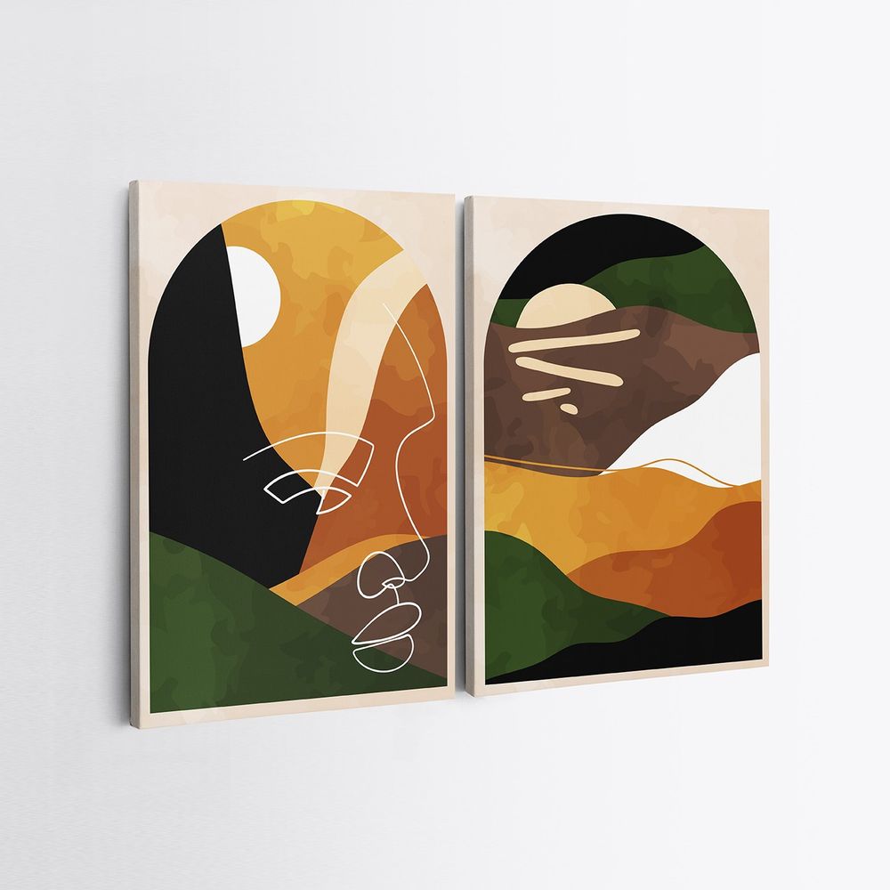 Dekorativna Slika na Platnu, Multikolor, 70 x 100 cm (2 Dijela) slika 2