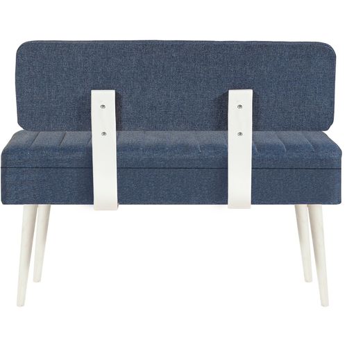 Woody Fashion Set stola i stolica (5 komada), Vina 1048 - 4 - White, Dark Blue slika 12