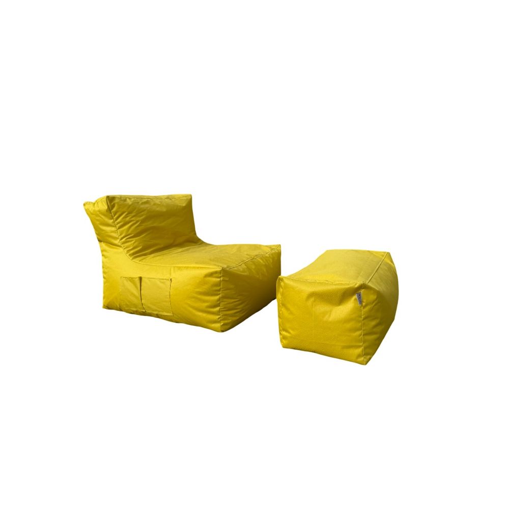XXL Sedir - Set žutih bean bagova (2 komada) slika 2