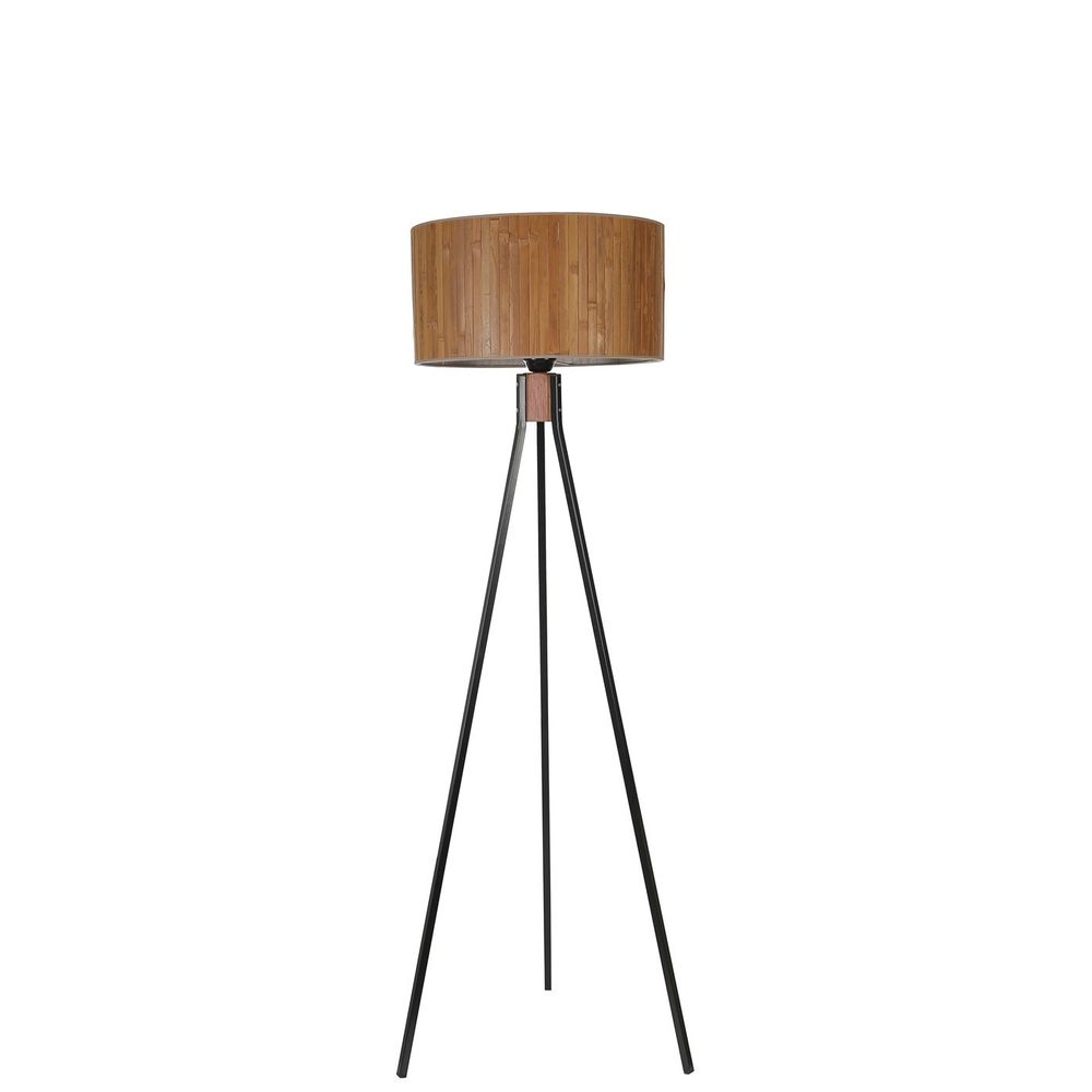 Fısco Tripod Crni Lambader sa Bambu Abajur slika 3