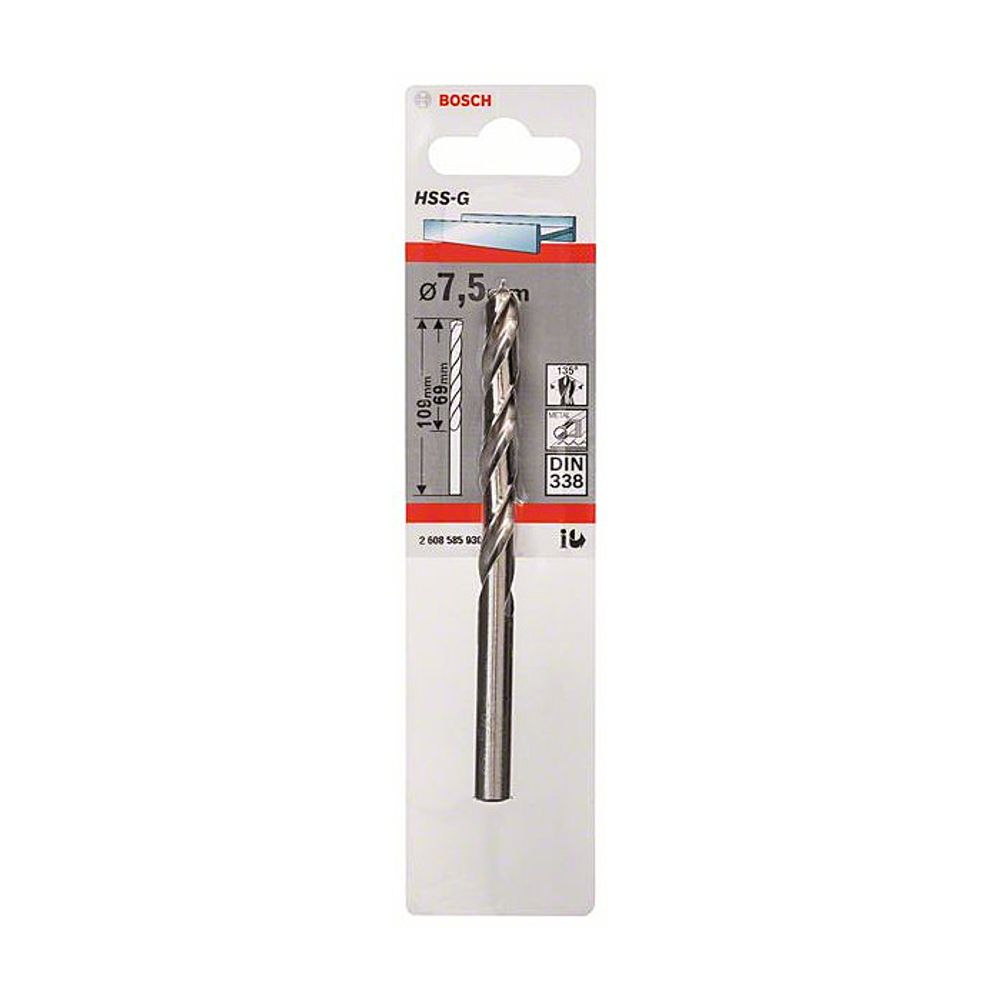 BOSCH Burgija HSS-G 7.5 mm slika 2