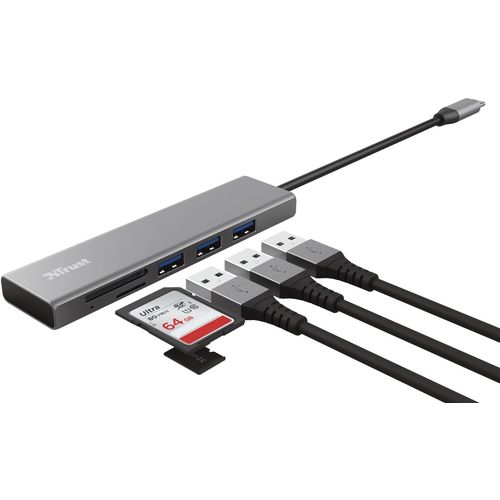 Trust USB-C Hub  i čitač kartica Halyx (24191) slika 2