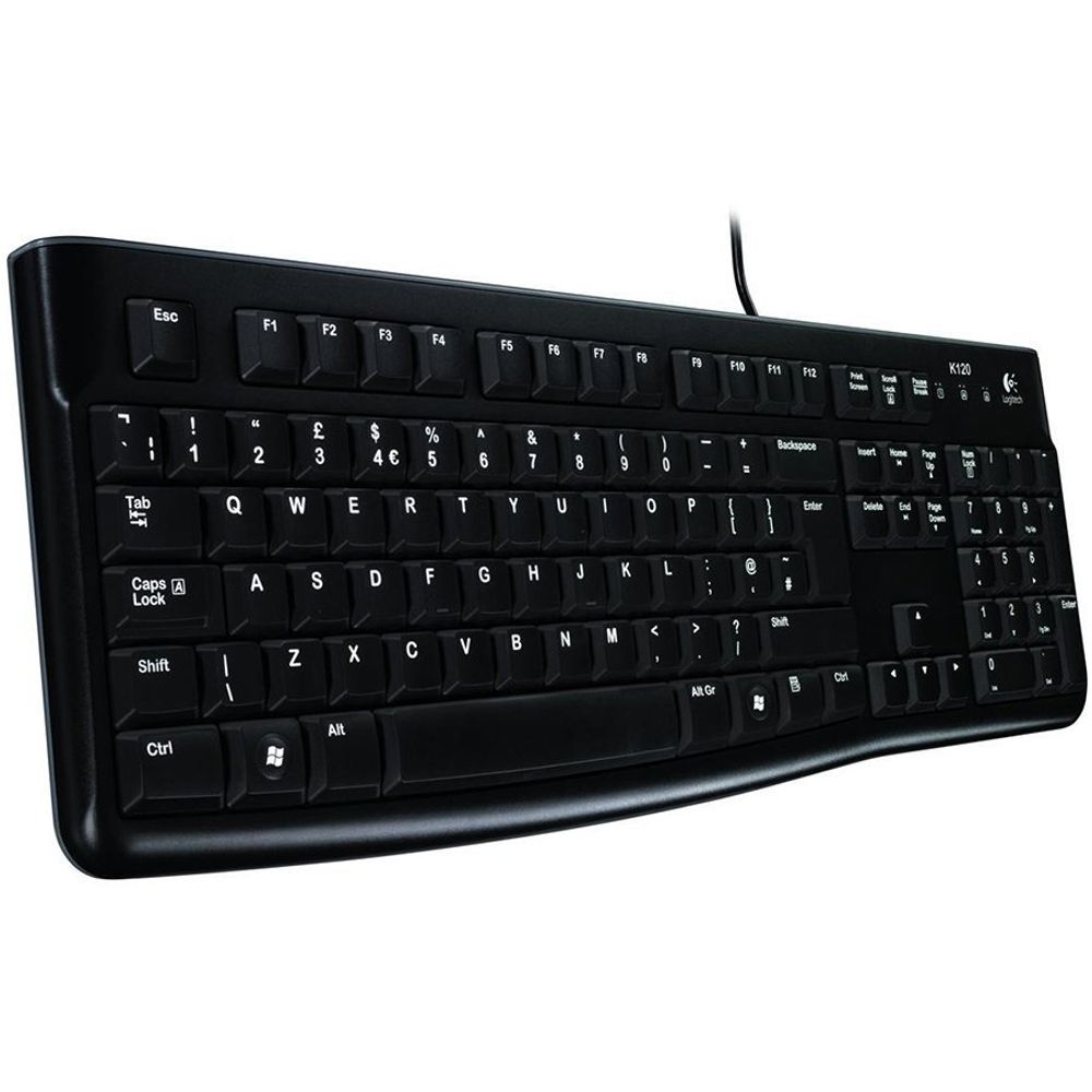 LOGITECH K120 Žičana Tastatura - Poslovna EMEA - Hrvatski raspored - CRNA slika 1