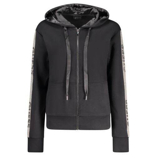 GUESS JEANS WOMEN'S ZIP-UP SWEATSHIRT BLACK slika 2