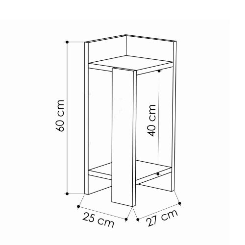 Elos left - Oak, Anthracite OakAnthracite Nightstand slika 3