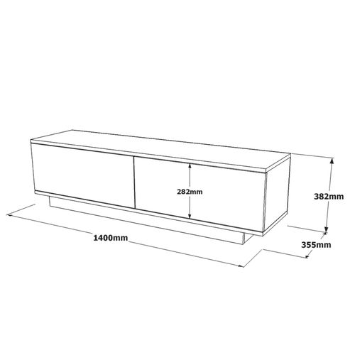 Fn1-W White TV Stand slika 7