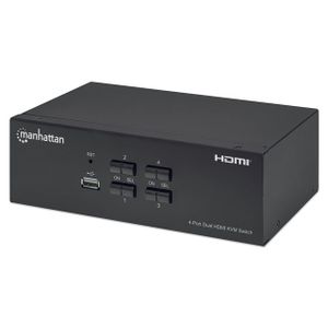 Manhattan 4-Port Dual-Monitor HDMI KVM Switch