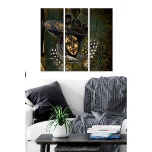Dekorativna Slika od MDF-a u Više Boja (Set od 3 Komada) - MDF139252