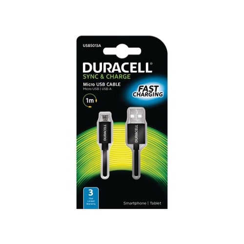 Duracell Kabel – Micro USB to USB 1m – Black slika 1