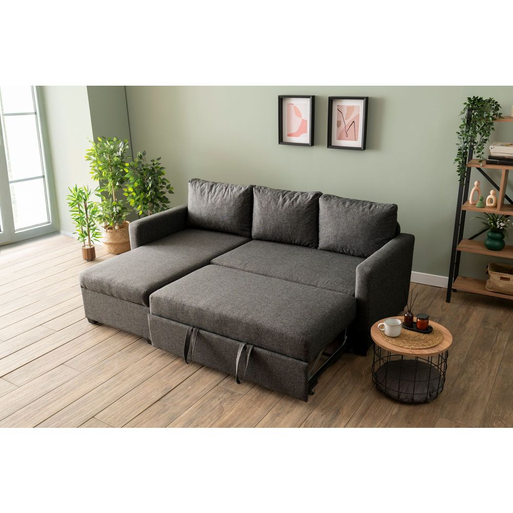 Krevetna ugaona sofa Kado – siva slika 6