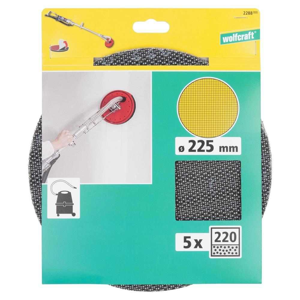 Wolfcraft Brusna Mrežica Za Gips Ploče K220 / 225 mm / 5 kom - 2288000 slika 4