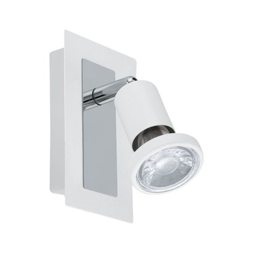 Eglo Sarria spot/1, led, gu10, 1x5w, 400lm, hrom/bela  slika 1