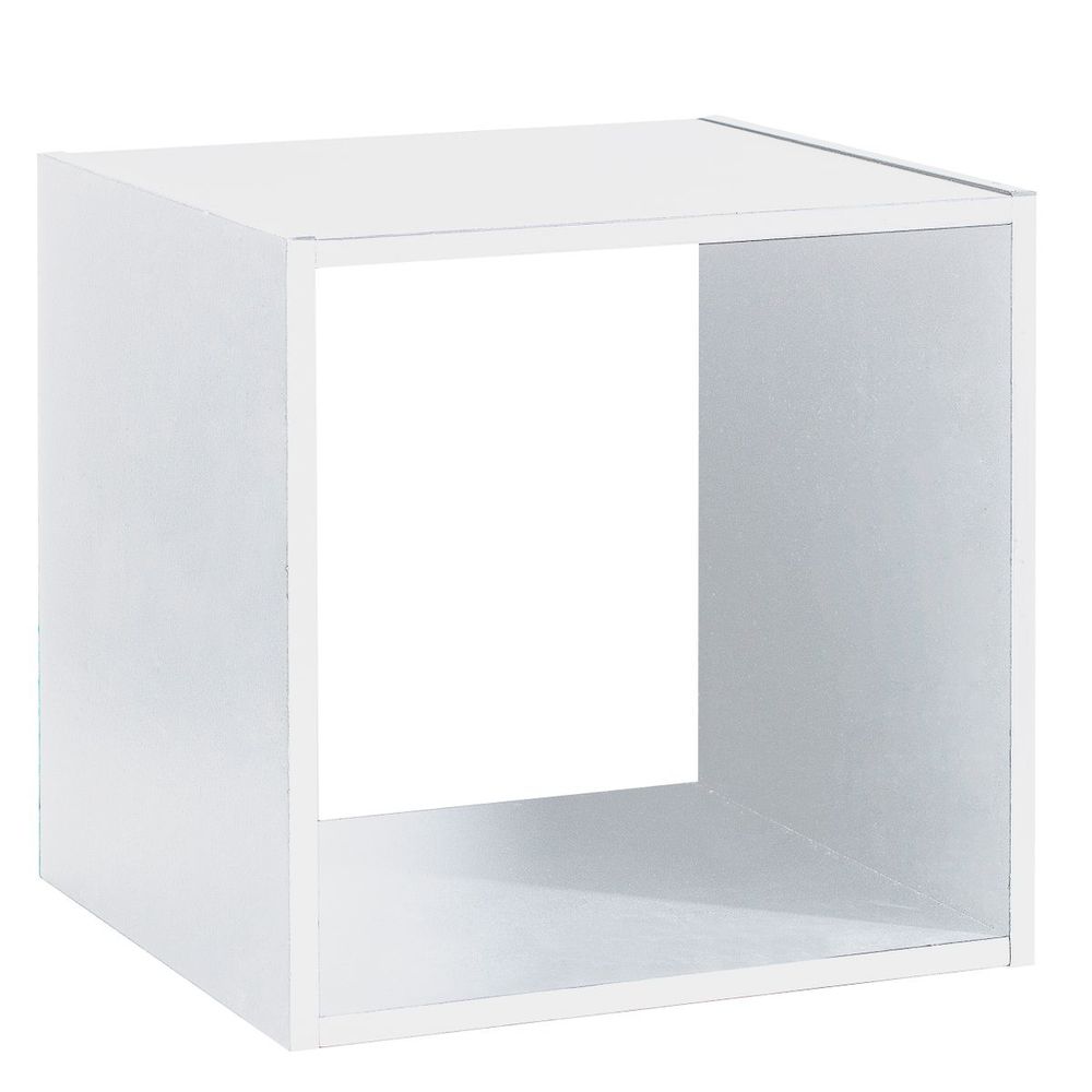 Five polica 1 otvor 34.5x32x34.5cm furnir bijela slika 1