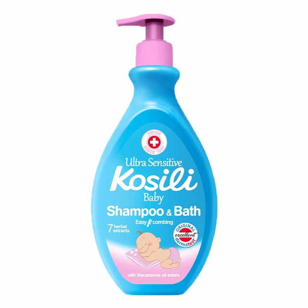 Kosili 2u1 šampon kupka sa pumpicom Plava 400ml slika 1