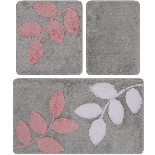 İnnovia - Grey Multicolor Acrylic Bathmat Set (3 Pieces) slika 5