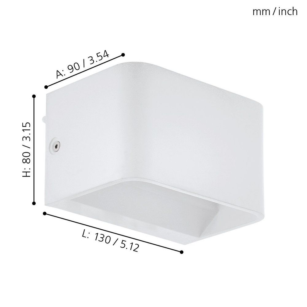 Eglo Sania 4 zidna/1, led, 6w, 600lm, bijela  slika 3