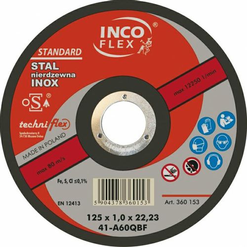 Incoflex rezna ploča za metal i nehrđajući čelik 125*1,0 slika 1