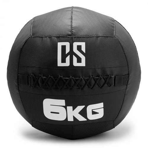 Capital Sports Bravor Wall Ball medicinska lopta 6kg, PVC dvostruki šavovi, crna  slika 2