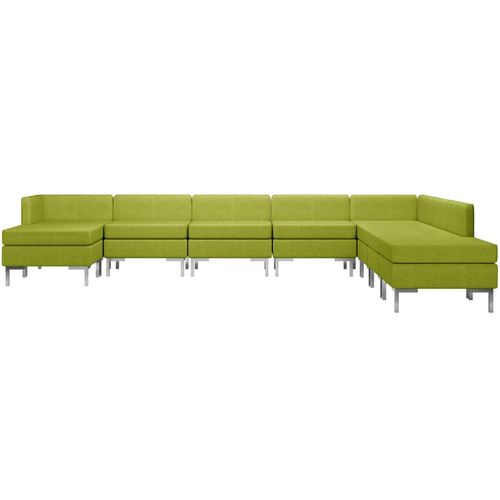 9-dijelni set sofa od tkanine zeleni slika 29