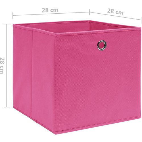 Kutije za pohranu od netkane tkanine 4 kom 28 x 28 x 28 cm roze slika 13