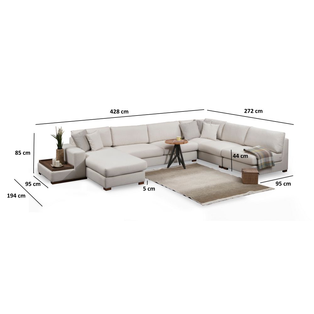 Bijela Ugaona Sofa Loop 10 slika 7
