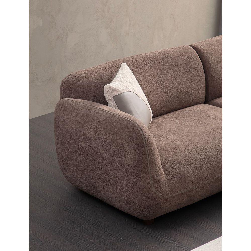 Ugaona sofa Pavia Corner 6 (L1,5+O1+Cx+O1+Chlr) - boje: krem smeđa slika 3