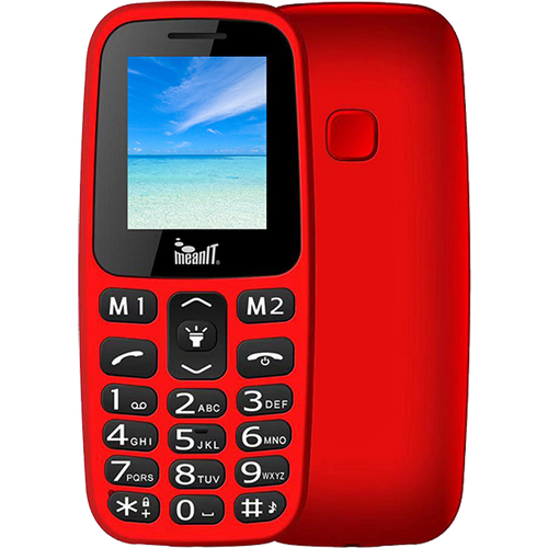 MeanIT Mobilni telefon, 1.77" zaslon, Dual SIM, BT, SOS tipka - VETERAN I MOBILNI TELEFON-CRVENI slika 1