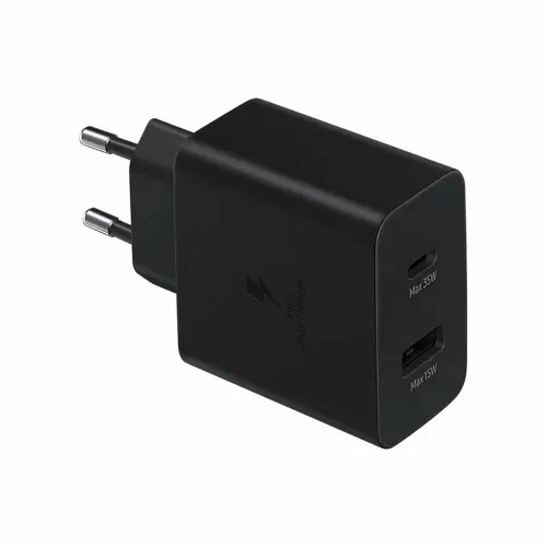 Originalni Samsung brzi punjač EP-TA220NBEGEU 1x USB C 1x USB A 3A 35W crni slika 3