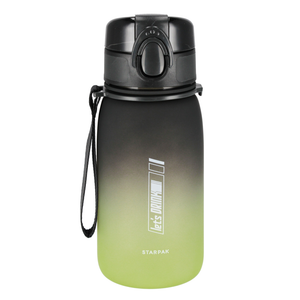 536877 STARPAK Boca za vodu Let's Drink 400ml, Crno-Zelena