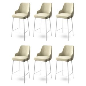 Enox - Bijela Barska Stolica Set (6 Komada)