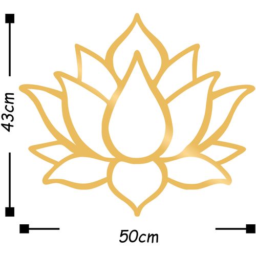 Wallity Metalna zidna dekoracija, Lotus Flower 1 - Gold slika 3
