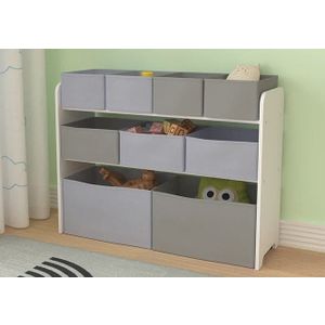 Kinder Home Organizator za igračke, Sivi/Bijeli