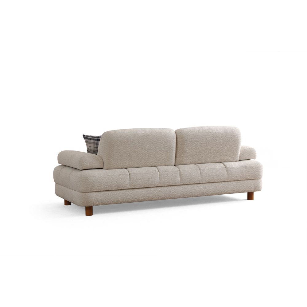 Sofa na razvlačenje za 3 osobe - Krem boja slika 6