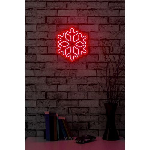 Wallity Ukrasna plastična LED rasvjeta, Snowflake - Red slika 2