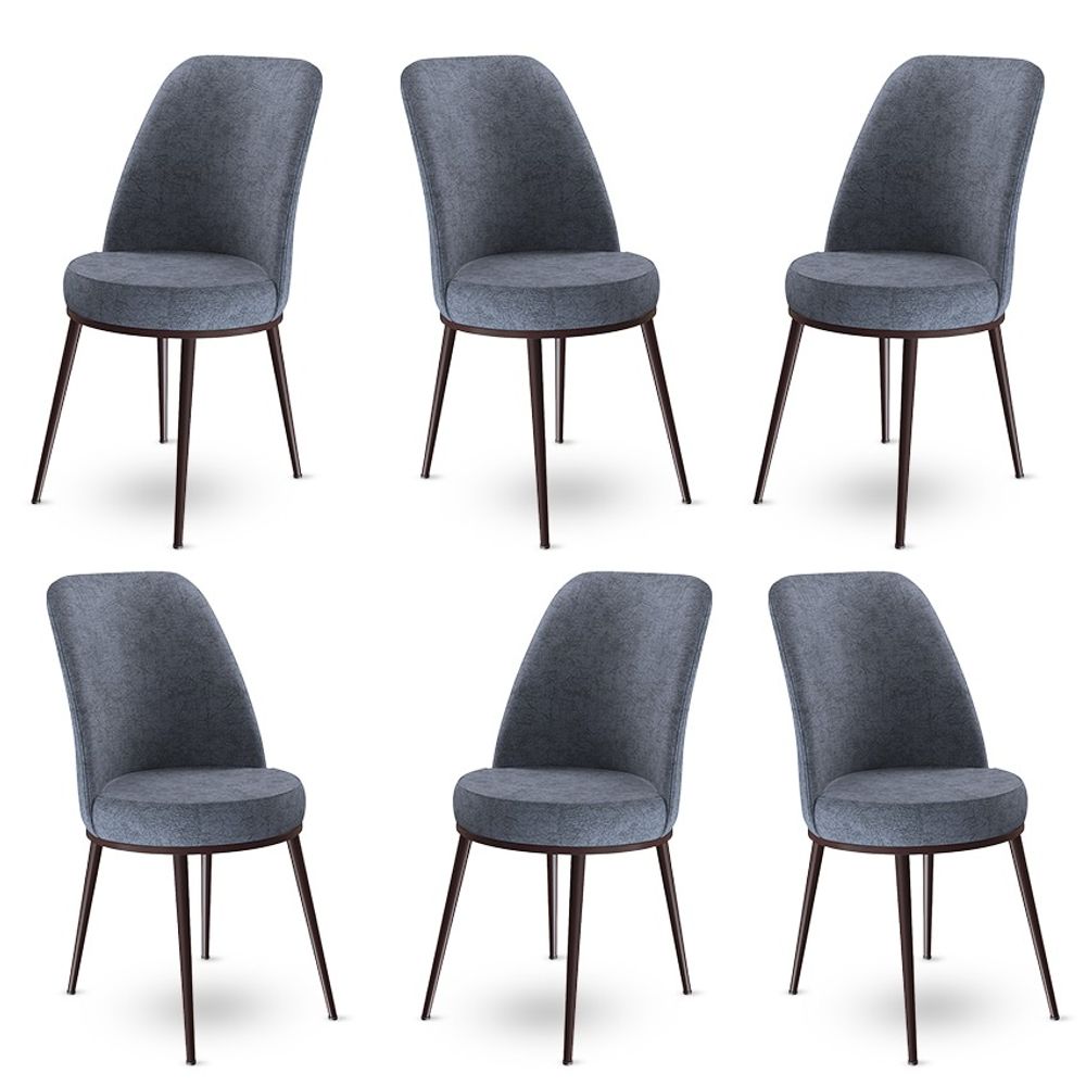 Dexa - Fume, Smeđi Set Stolica (6 Komada) slika 1