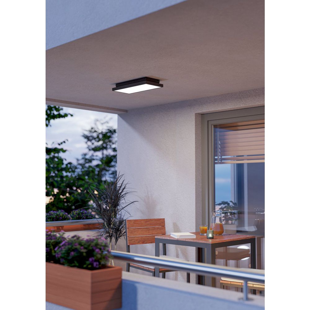 Eglo zidna rasvjeta casazza led 16w 3000k 2350lm crno/bijelo v:400mm slika 2