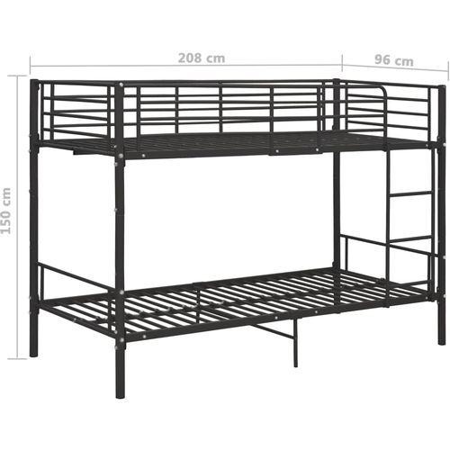 Krevet na kat sivi metalni 90 x 200 cm slika 19
