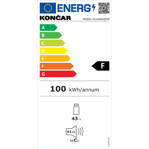 Končar hladnjak H1A4845BMN slika 3