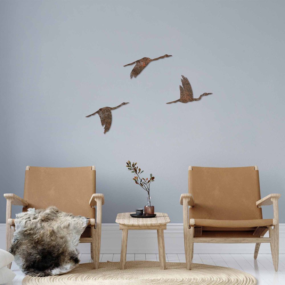 Decorative metal wall accessory Rusty Birds 1 Antiquation, colours: multicolor slika 5