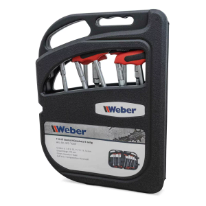 WEBER set nasadnih ključeva sa T ručkom 6 do 14 mm u PVC kovčegu, 9 komada