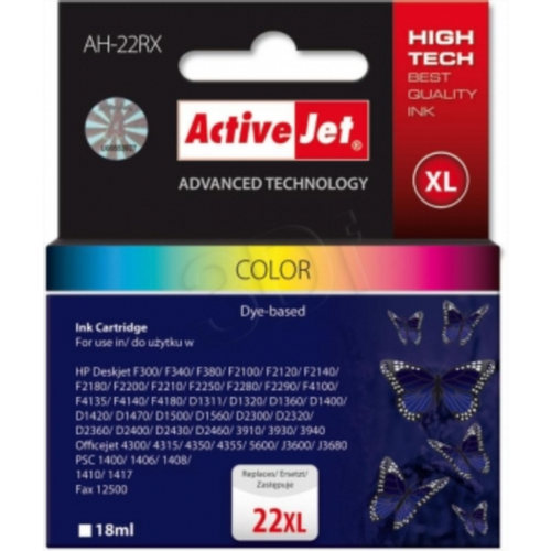 ActiveJet komplet boja za HP C9352A 22XL slika 1