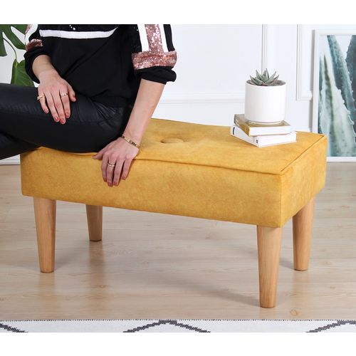 Square - Yellow Yellow Pouffe slika 3