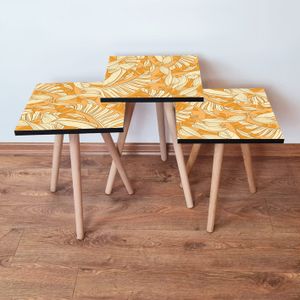 Nesting Table 3Shp204 - Set od 3 komada u narandžastoj i bež boji
