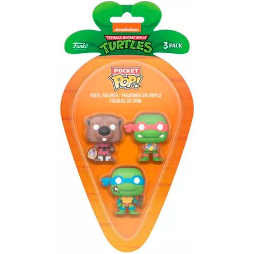 Carrot Pocket POP blister 3 figures Ninja Turtles Splinter Leonardo Raphael slika 1