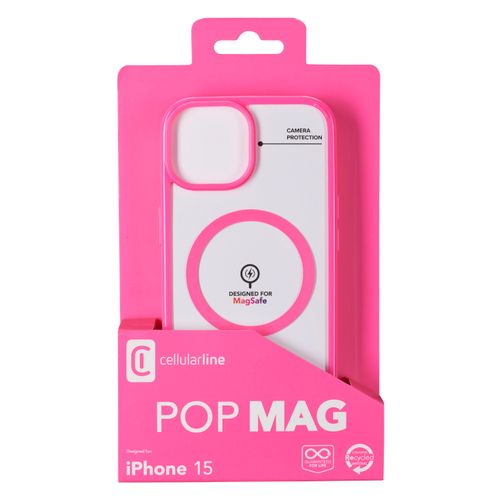 Cellularline Pop Magic maskica za iPhone 15 fuksija slika 2